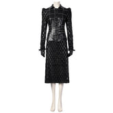 Halloweez Cruella Deville Women's Halloween Costume with Black Leather Jacket and Wig - Halloweez